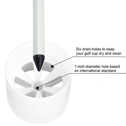 Golf 6ft Flag stick and Cup Glass Fiber 5-Section Design with Connectors
