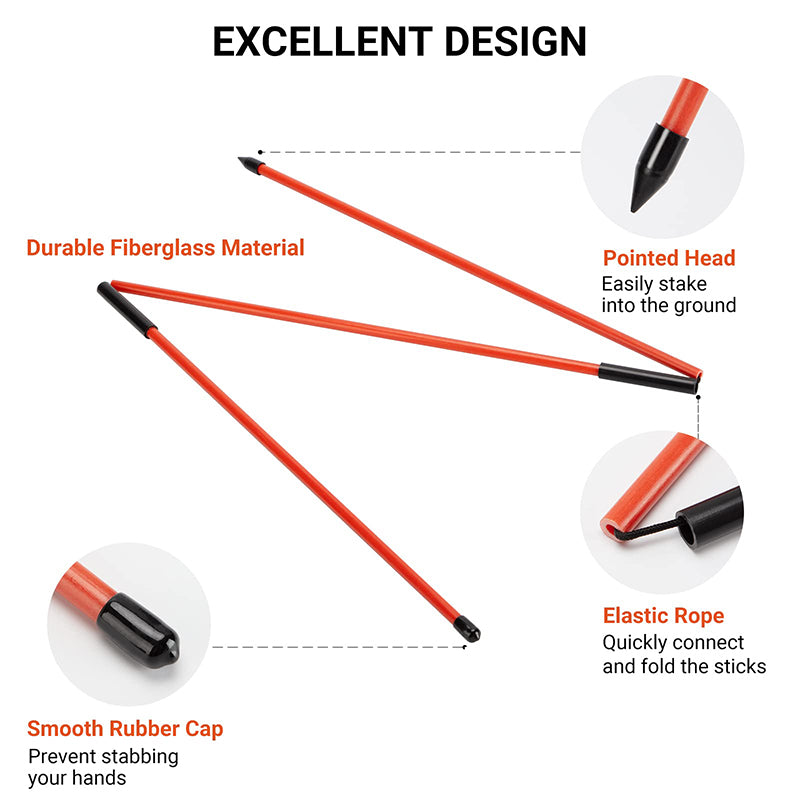 Golf Alignment Sticks 3 Sections