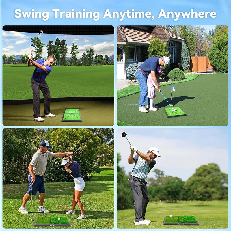 Replaceable Velvet Golf Hitting Mat for Home Training-Versatile Golf Swing Mat