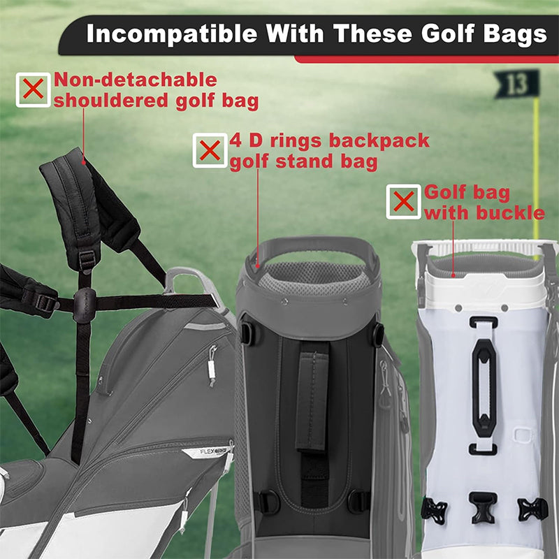 Golf Bag Straps Replacement Adjustable Double Shoulder