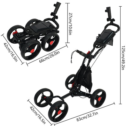 Golf Push Cart 4 Wheel X003