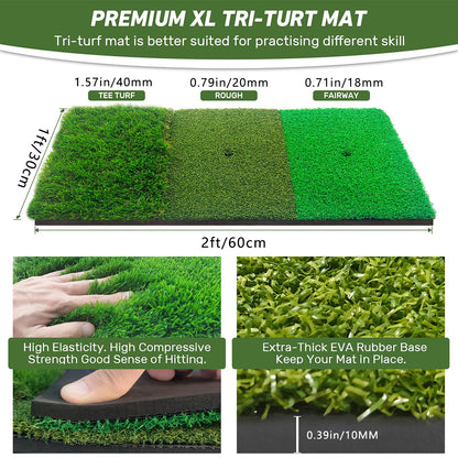 Golf Net with Golf Mat Practice Kit 10x7ft