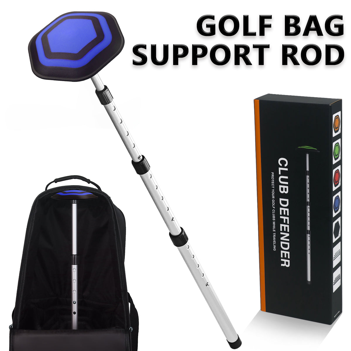 Golf Travel Bag Support Rod System