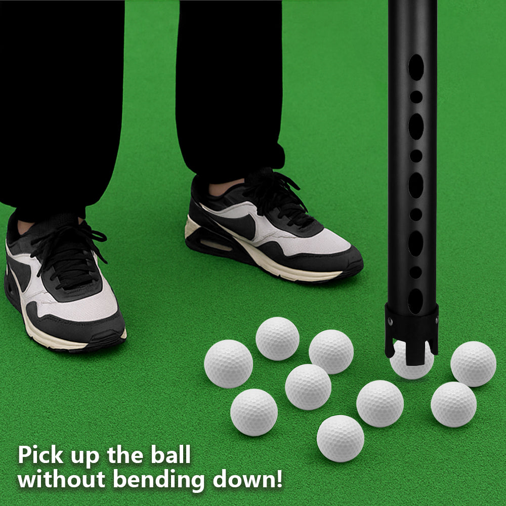 Golf Ball Picker Tube 2 Sections Aluminium Alloy  with Plastic Hooks