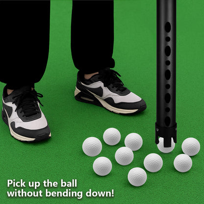 Golf Ball Picker Tube 2 Sections Aluminium Alloy  with Plastic Hooks