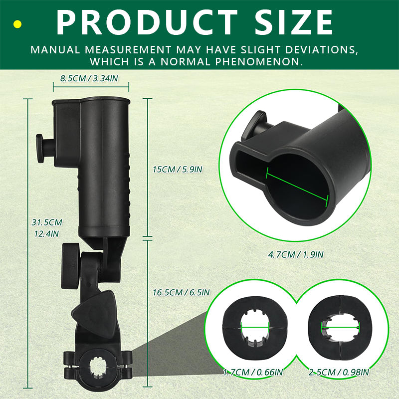 Multi-functional Umbrella Holder for Golf Cart