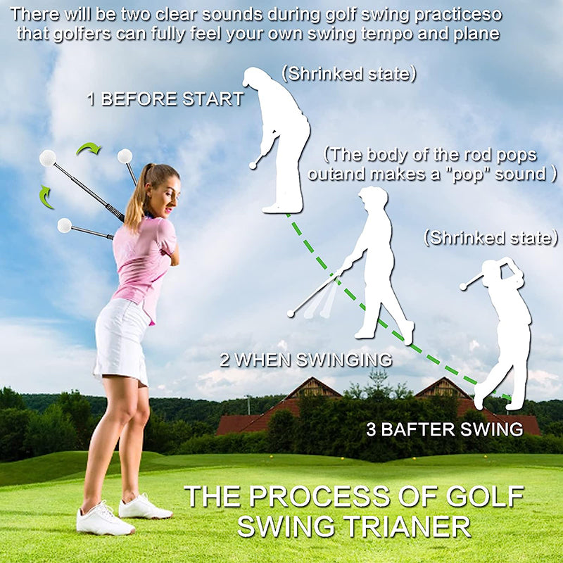 Golf Swing Trainer Aid with Click Feedback
