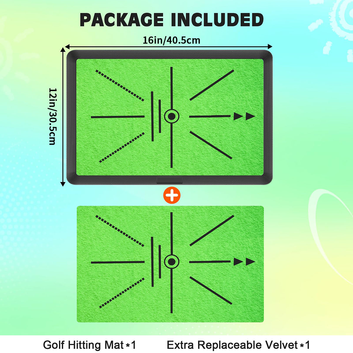 Golf Hitting Mat for Swing Path Feedback Detection Batting Training