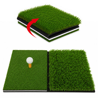 Golf Hitting Mat High-Elasticity Artificial Turf Mat, Portable Golf Swing Training Mat