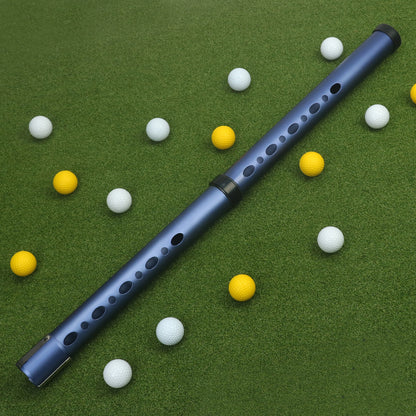 Golf Ball Retriever Tube 2 Sections Aluminium Alloy with Metal Hooks