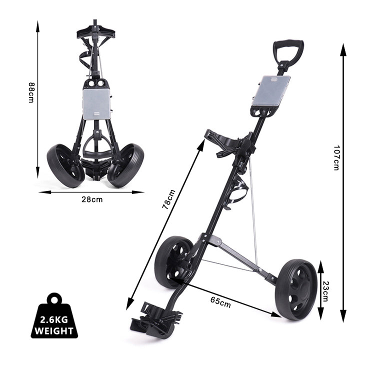 2 Wheel Golf Trolley with Iron Frame