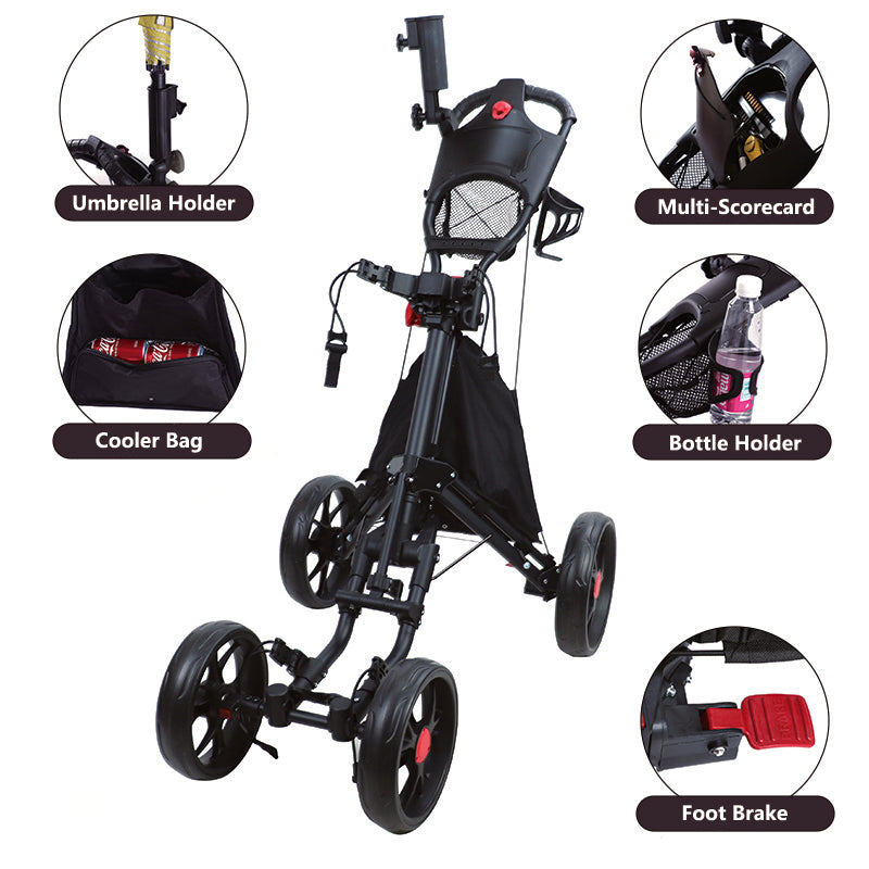 Golf Push Cart 4 Wheel