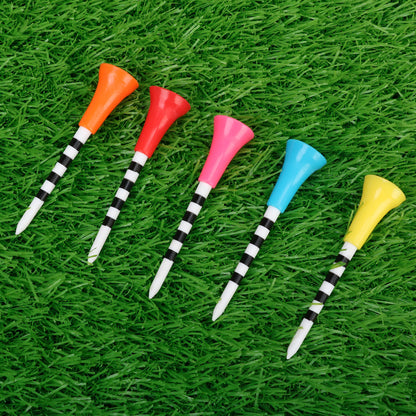 Rubber Big Cup Golf Tees Mixed Color with Stripes 3-1/4" 20 Pack