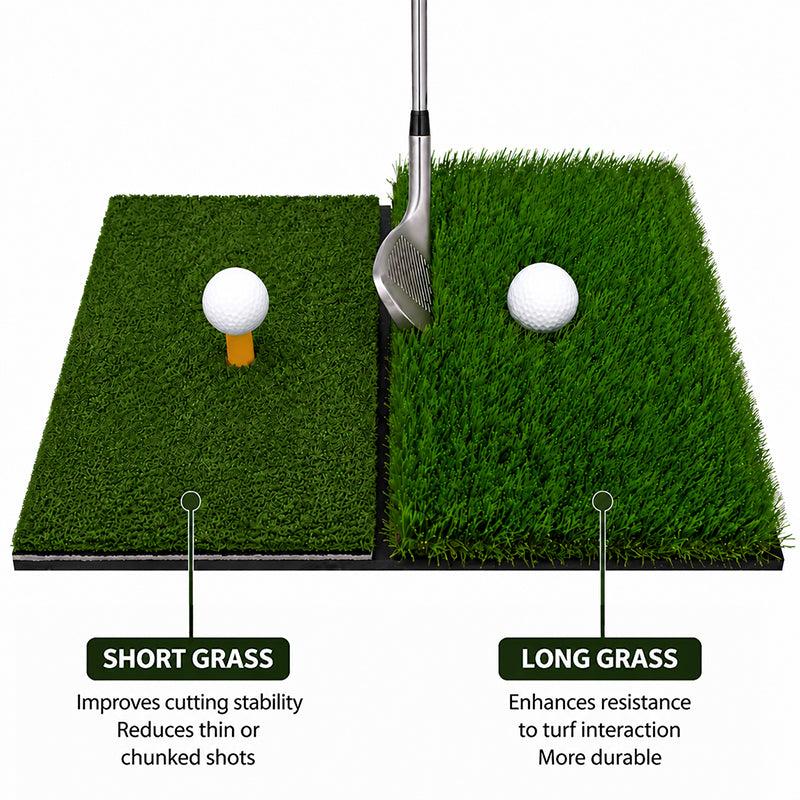 Golf Hitting Mat High-Elasticity Artificial Turf Mat, Portable Golf Swing Training Mat