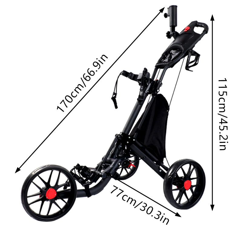 3 Wheel Golf Push Cart X006