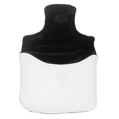 Spider Web Embroidery Mallet Putter Headcover | Durable PU Leather Golf Club Cover