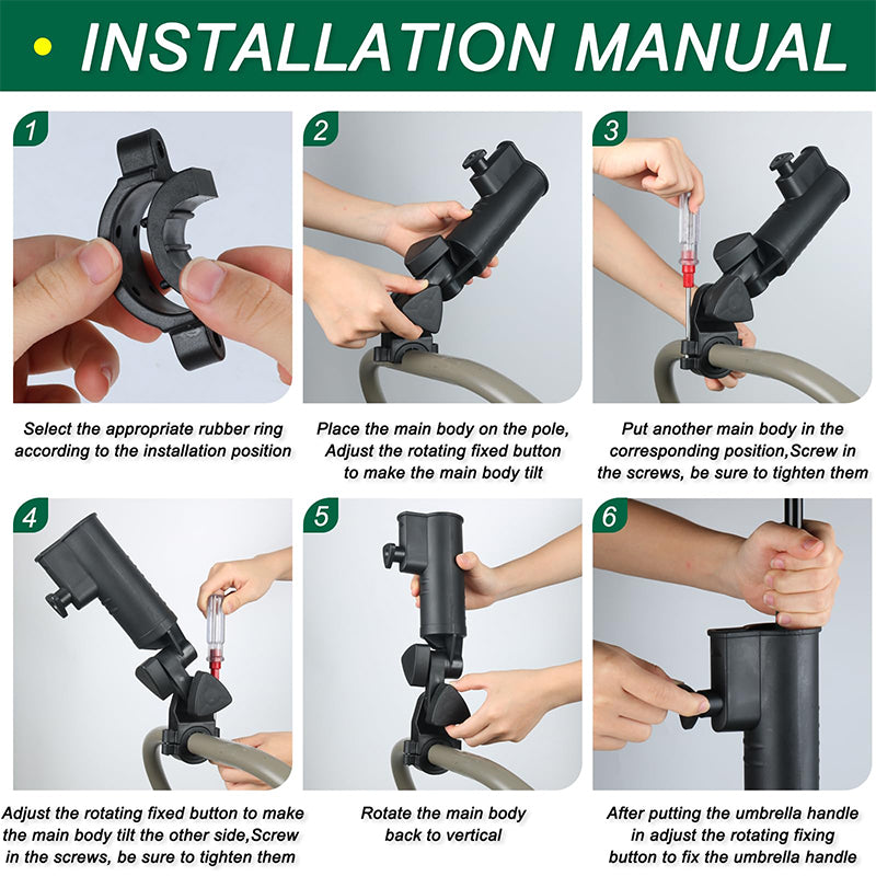 Multi-functional Umbrella Holder for Golf Cart