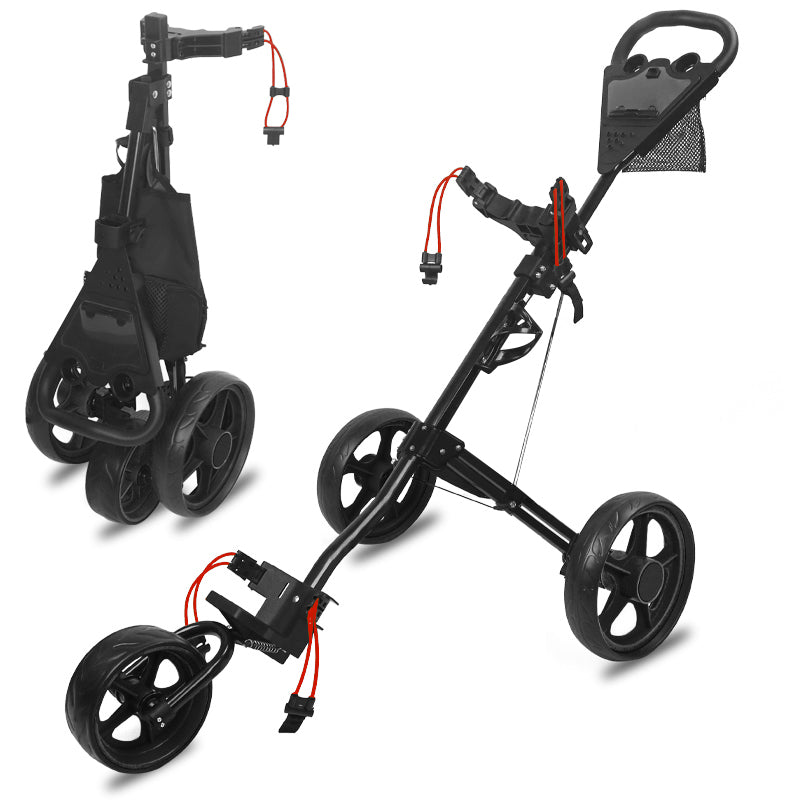 Golf Push Cart 3 Wheel Trolley