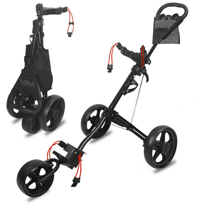 Golf Push Cart 3 Wheel Trolley
