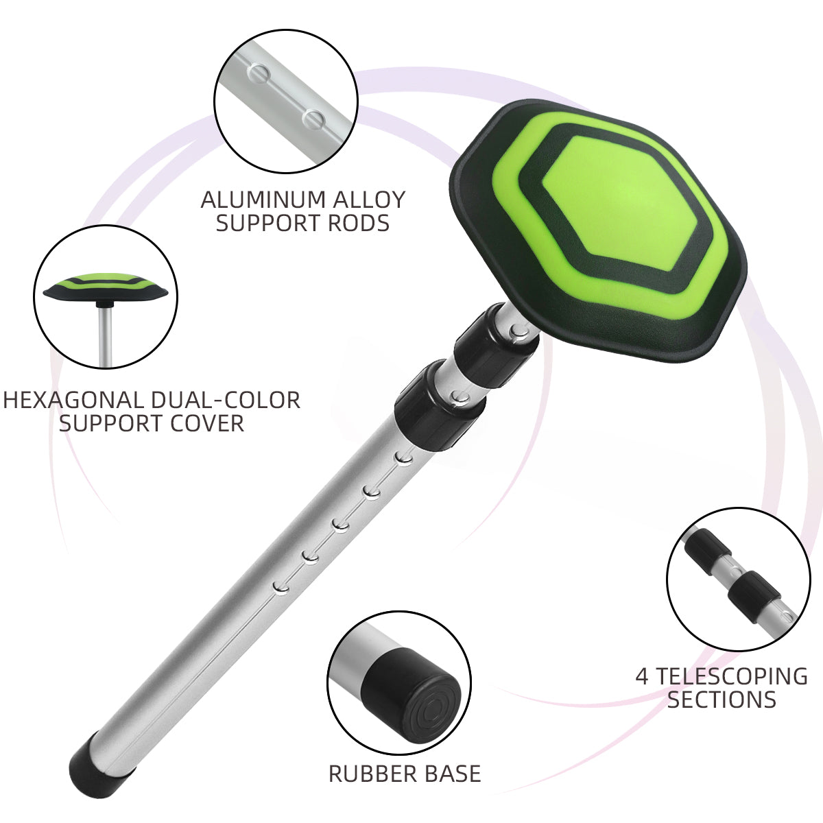 Golf Travel Bag Support Rod System