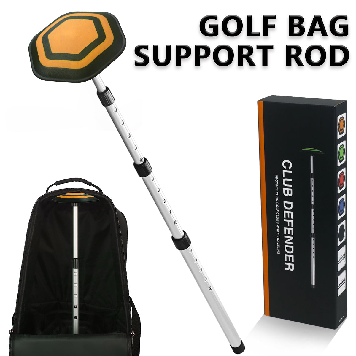 Golf Travel Bag Support Rod System