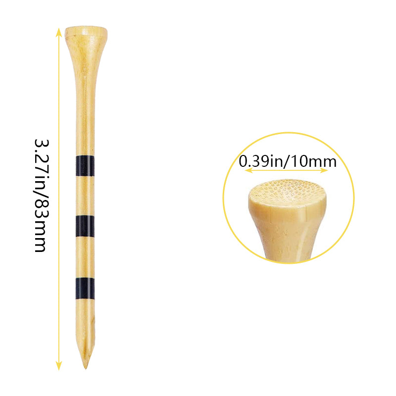 Natrual Wooden Golf Tees 100 Pack 3-1/4"