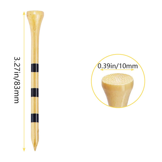 Natrual Wooden Golf Tees 100 Pack 3-1/4"