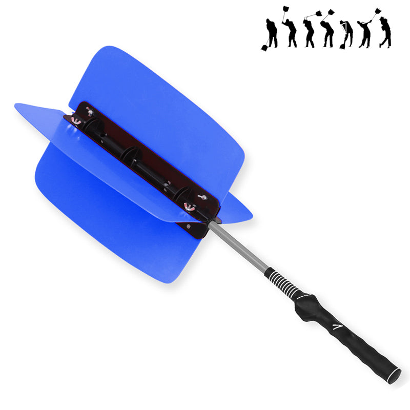 Golf Fan Swing Trainer with Adjustable Resistance Practice Aid
