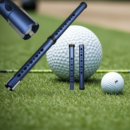 Golf Ball Retriever Tube 2 Sections Aluminium Alloy with Metal Hooks